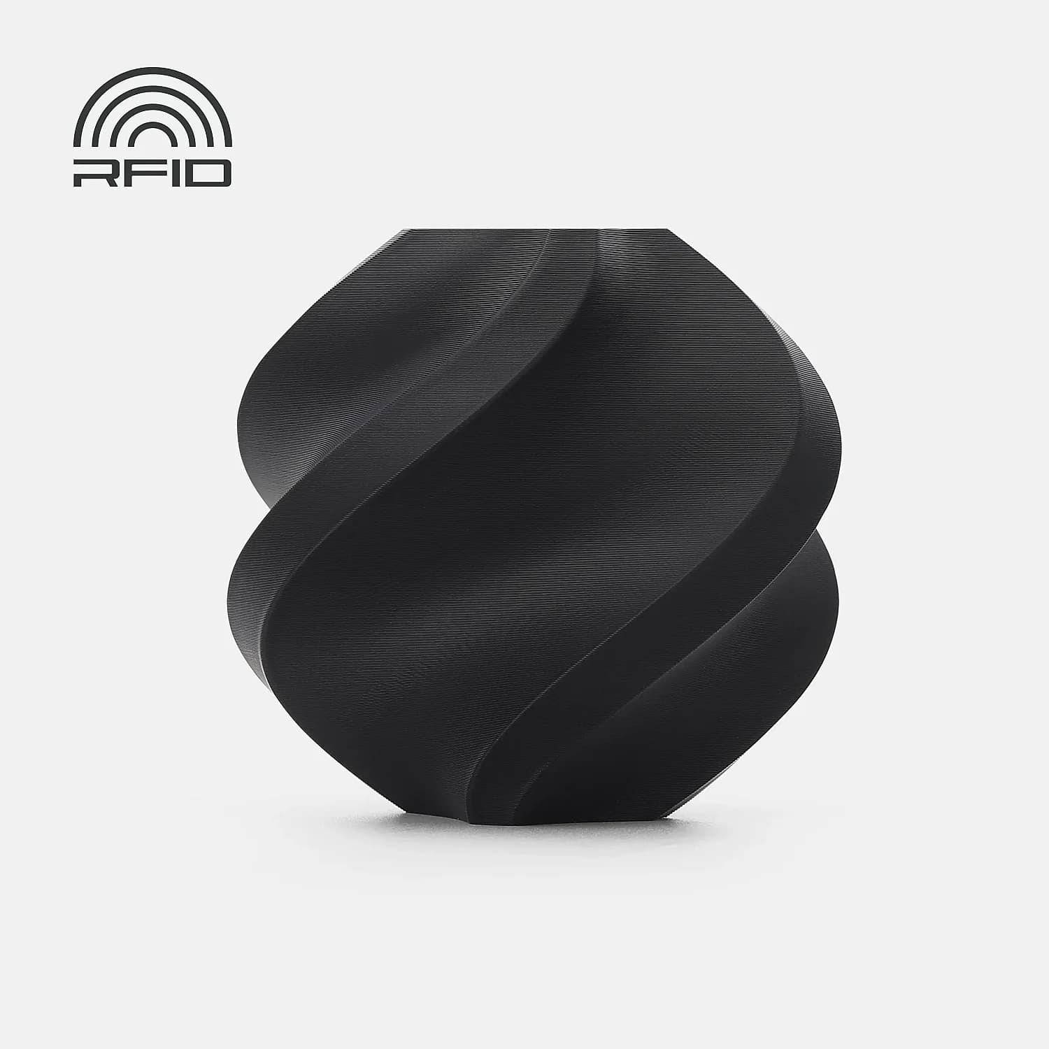Bambu PLA Pure-Absolute Black- with Bambu Reusable Spool 1Kg Filament