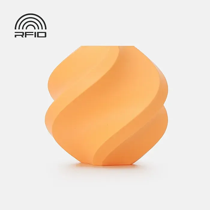 Bambu PLA Pure-Apricot- with Bambu Reusable Spool 1Kg Filament