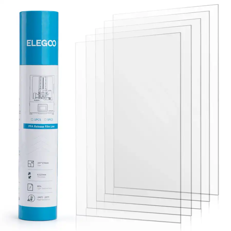 ELEGOO PFA Release Liner Film Fo Jupiter 3D Printer, 5 Pieces