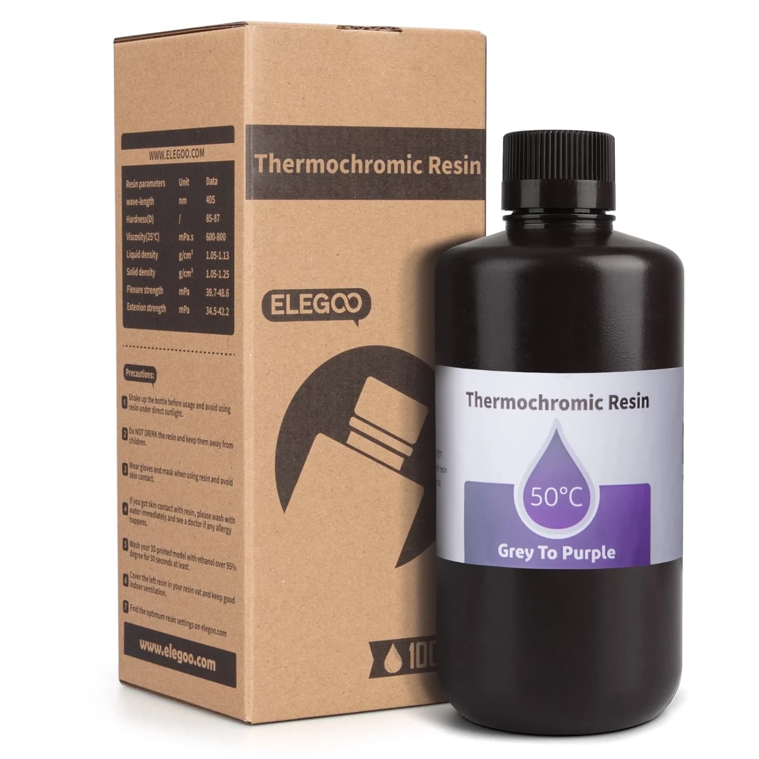 ELEGOO Thermochromic Resin 1000G (grey to purple)