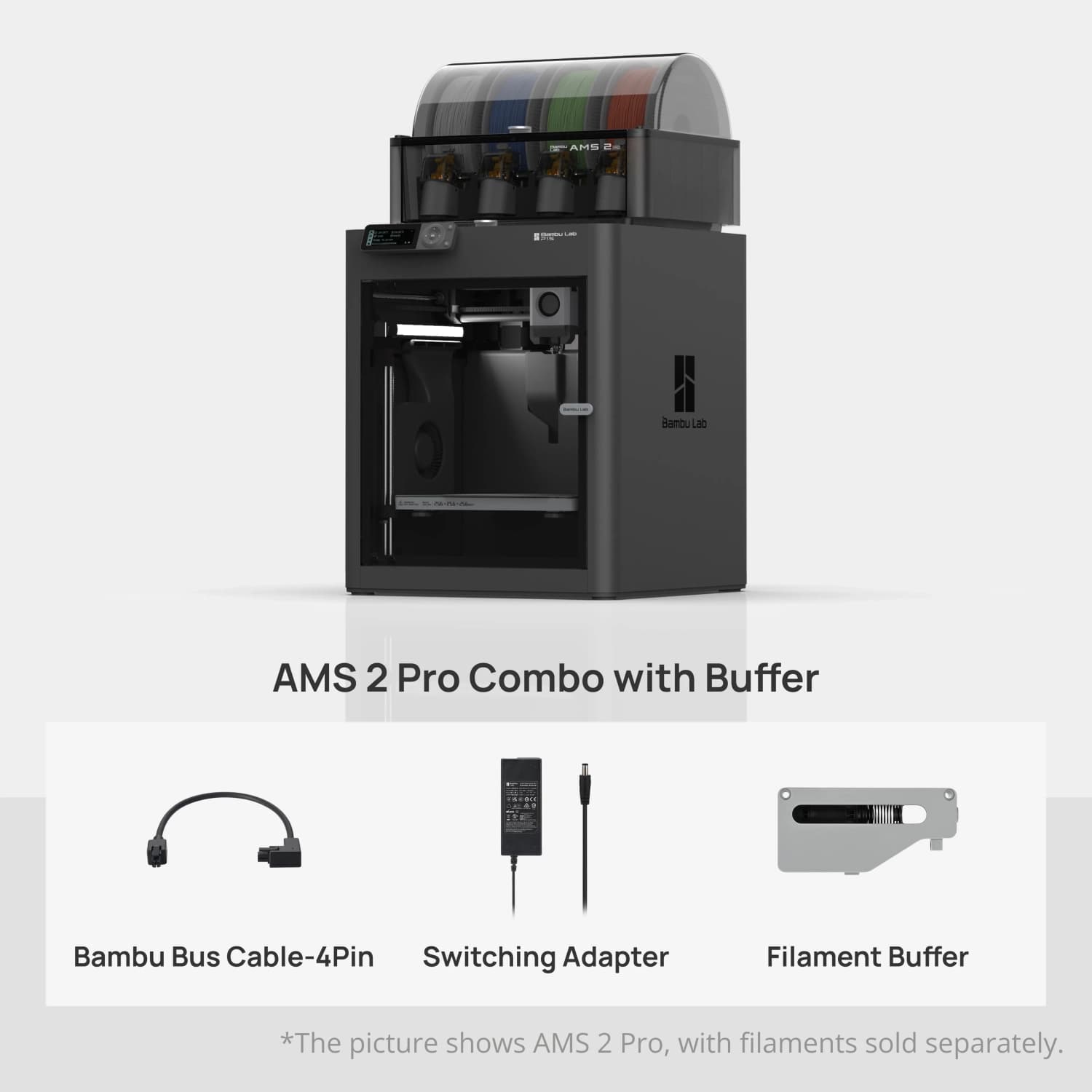 Bambu Lab P1S AMS 2 Pro Combo 3D Printer with Buffer
